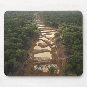 Alluvial Gold Mining. Rainforest, Guyana. Mouse Pad