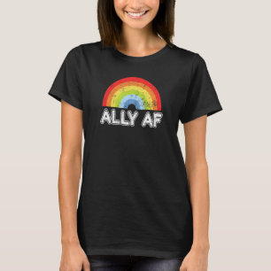 Ally Af Gay Pride Lgbt Flag Subtle Pride Flag T-Shirt