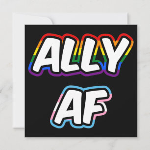 Ally AF II - LGBTQ Flag Gay Trans Queer Pride Invitation