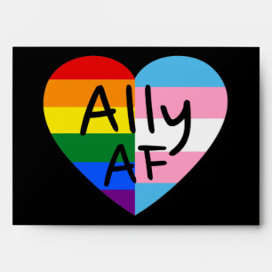 Ally AF III - LGBTQ Flag Gay Trans Queer Pride Envelope
