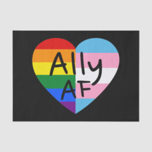 Ally AF III - LGBTQ Flag Gay Trans Queer Pride Tissue Paper