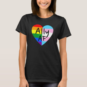 Ally Af Lgbtq Flag Gay Pride Equality Trans Lesbia T-Shirt