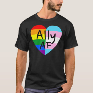 Ally Af Lgbtq Flag Gay Pride Equality Trans Lesbia T-Shirt