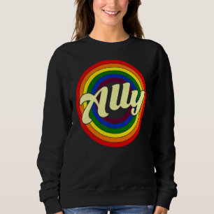 Ally Af Rainbow Flag Lgbt Pride Transgender Gay Mo Sweatshirt