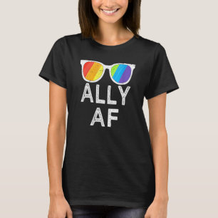 Ally Af Shirt Sunglasses Trans Flag Love Equality 
