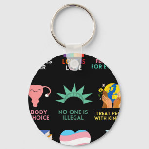 Ally Anti Trump Liberal Blm Love Is Love Nned Book Key Ring