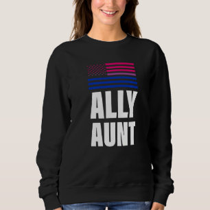 Ally Aunt Bisexual Flag Lgbt Gay Pride Sweatshirt