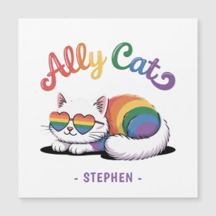 Ally Cat – Cute White Cat LGBTQ Pride (2)