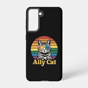 Ally Cat LGBT Rainbow Flag LGBTQ Gift Samsung Galaxy Case