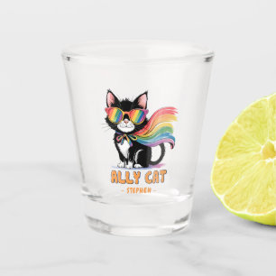 Ally Cat – Rainbow Cat LGBTQ Pride Shot Glass