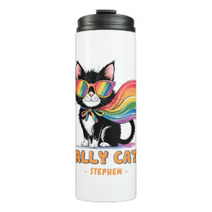 Ally Cat – Rainbow Cat LGBTQ Pride Thermal Tumbler