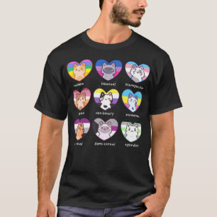 Ally Cat Rainbow Lgbt Lesbian Gay Bisexual T-Shirt