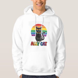 Ally Cat Rainbow Pride Vintage Cat Shirt Design_1