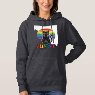 Ally Cat Rainbow Pride Vintage Cat Shirt Design_1