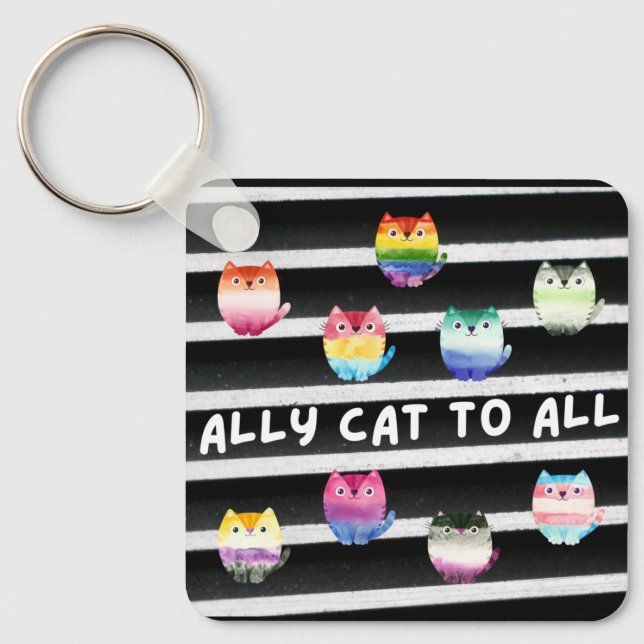 Ally Cat To All Key Ring (Front)
