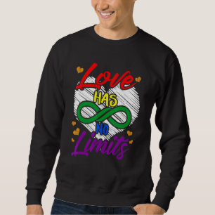 Ally Gay Pride Love Has No Limits Saying Infinity Sweatshirt
