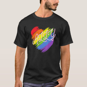 Ally Heart Gay Pride Lqbtq Rainbow T-Shirt