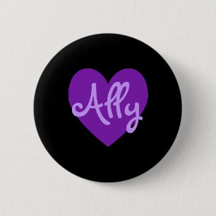 Ally in Purple 6 Cm Round Badge