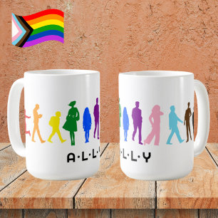 ALLY Mixed Gender Pride LGBTQIA+BIPOC Coffee Mug