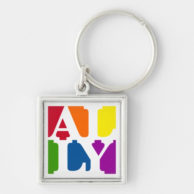 Ally Pop White Keychain (Front)