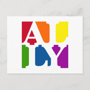 Ally Pop White Postcard