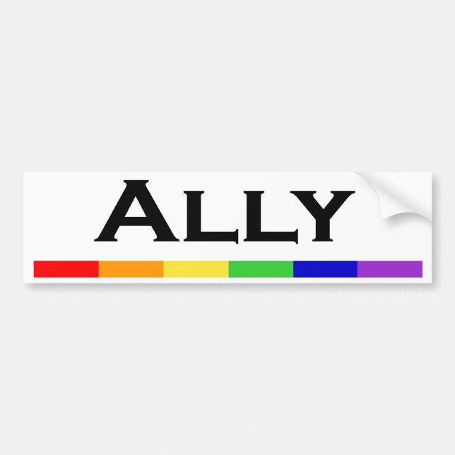 Ally Pride Bumper Sticlker Sticker (Front)