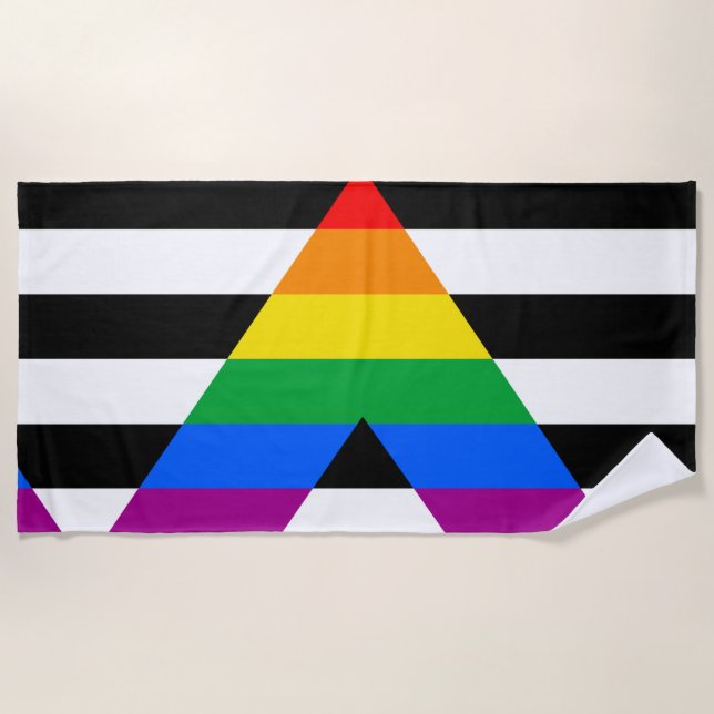 Ally Pride Flag Beach Towel (Front)