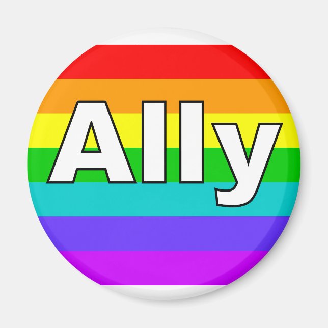 Ally Pride Flag Magnet (Front)
