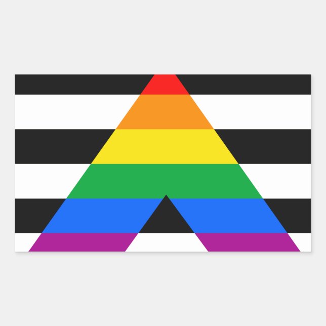Ally Pride Flag Rectangular Sticker (Front)