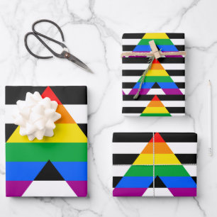 Ally Pride Flag Wrapping Paper Sheet