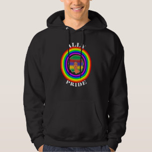 Ally Pride LGBTQ Equality Rainbow Lesbian Gay Tran Hoodie