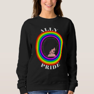 Ally Pride LGBTQ Equality Rainbow Lesbian Gay Tran Sweatshirt