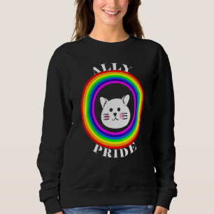 Ally Pride LGBTQ Equality Rainbow Lesbian Gay Tran Sweatshirt