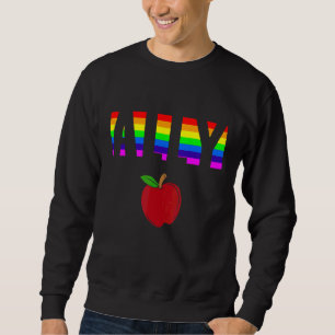 Ally Pride LGBTQ Equality Rainbow Lesbian Gay Tran Sweatshirt