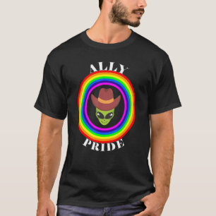 Ally Pride LGBTQ Equality Rainbow Lesbian Gay Tran T-Shirt