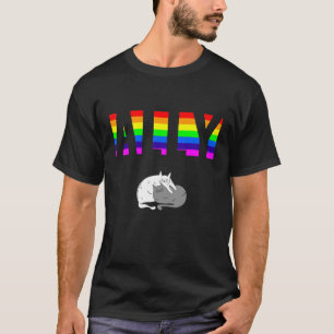 Ally Pride LGBTQ Equality Rainbow Lesbian Gay Tran T-Shirt