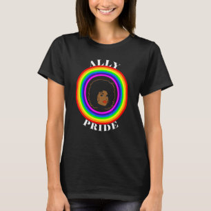 Ally Pride LGBTQ Equality Rainbow Lesbian Gay Tran T-Shirt
