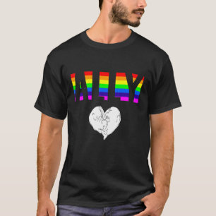 Ally Pride LGBTQ Equality Rainbow Lesbian Gay Tran T-Shirt