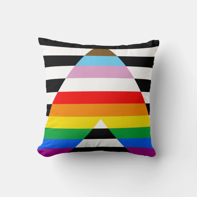 Ally Progress Pride Flag Cushion (Front)