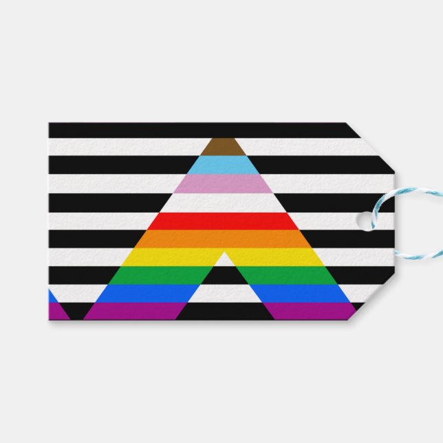 Ally Progress Pride Flag Gift Tags (Front (Horizontal))