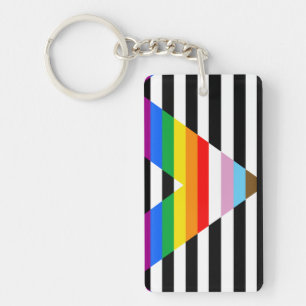 Ally Progress Pride Flag Key Ring