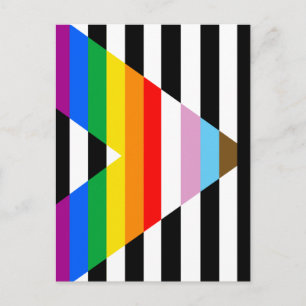 Ally Progress Pride Flag Postcard