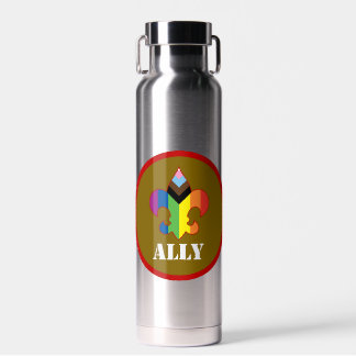 Ally Progress Pride Fleur-de-Lis Water Bottle