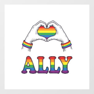 Ally Rainbow Hands Heart Vintage Pride Shirt Desig