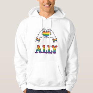 Ally Rainbow Hands Heart Vintage Pride Shirt Desig