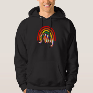 Ally Rainbow LGBTQ Gay Equality Trans Lesbian Quee Hoodie