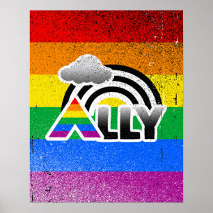 ALLY RAINBOW -.png Poster