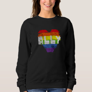 Ally Rainbow Proud Transgender Gay Lesbian Pride F Sweatshirt