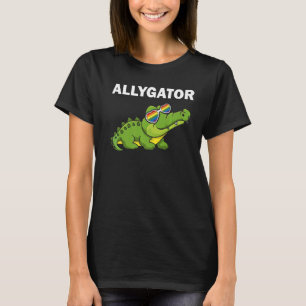 Allygator Straight Ally Alligator LGBTQ+ Gay Suppo T-Shirt