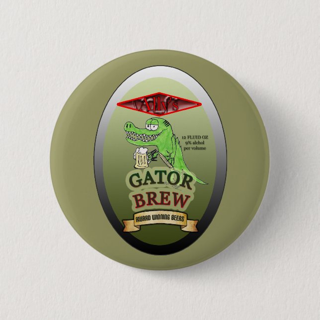 Ally's Gator Brew 6 Cm Round Badge (Front)